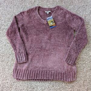Women's Orvis Chenille Sweater Large NWT Mauve Pink